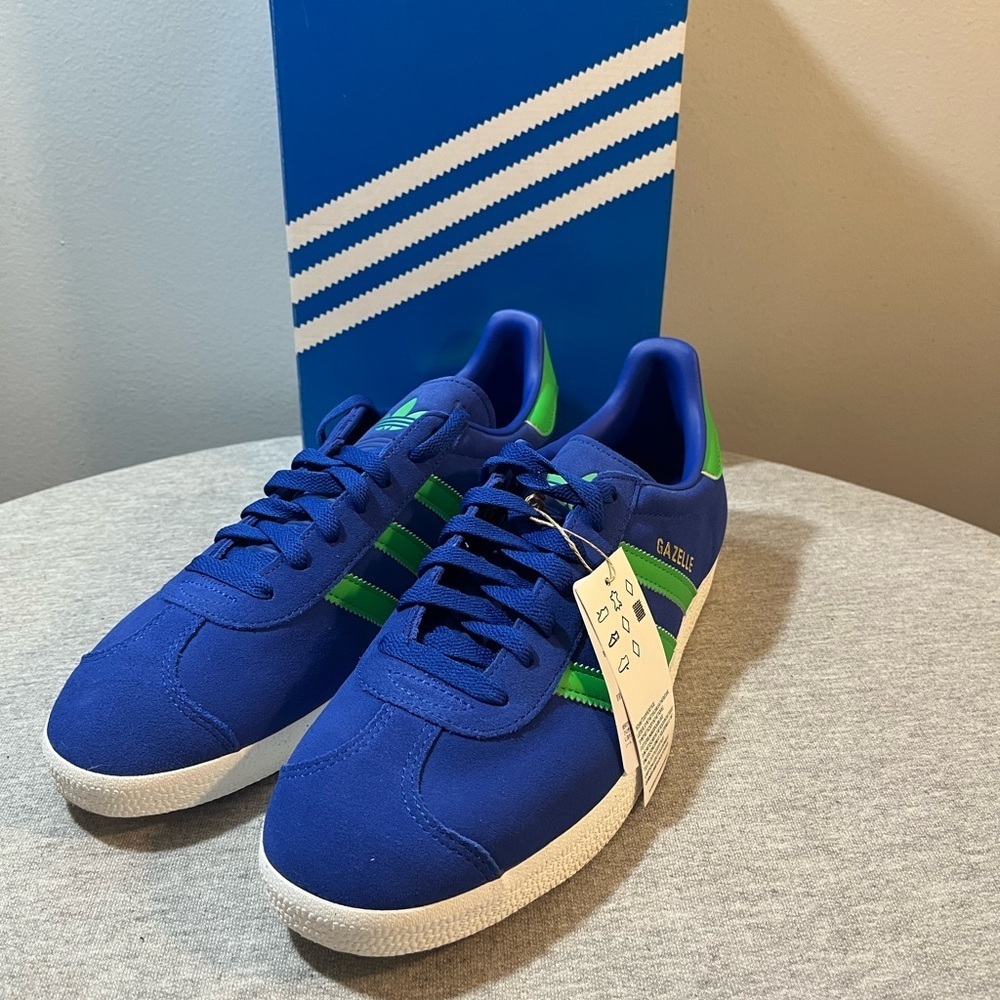 Adidas Originals Gazelle Suede Royal Blue Energy Sneakers Men’s Size 10 JH5389‌ - Picture 9 of 11